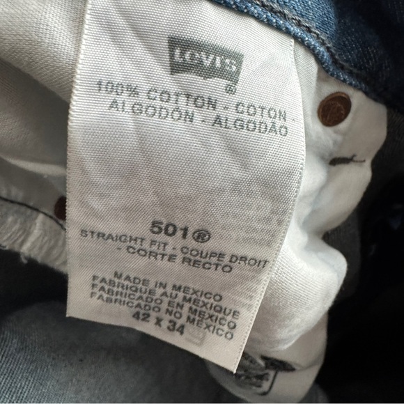 Levis 501 Vintage Denim Jeans Size 42X34 - Picture 8 of 11